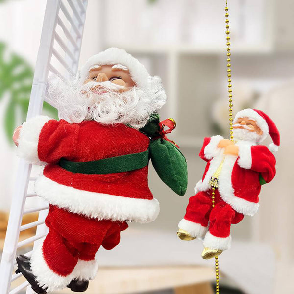 Electric Chimney Climbing Santa Claus Musical Toys