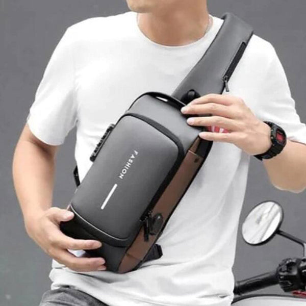 USB Charging Sport Sling Anti-Theft Shoulder Bag