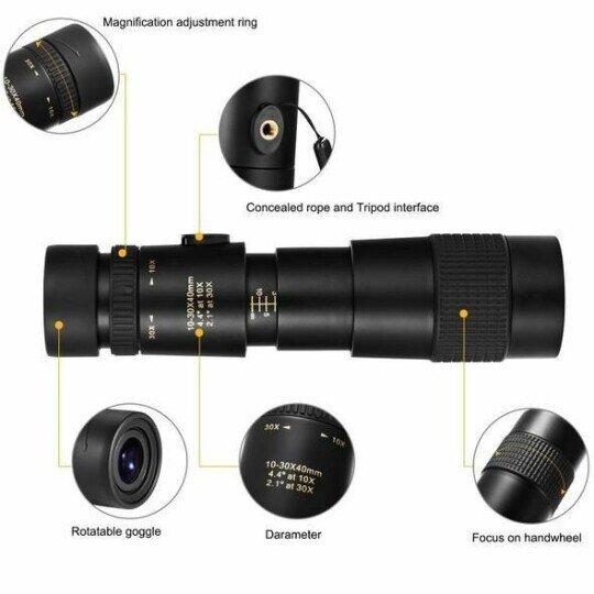 2022 4K 10-300X40mm Super Telephoto Zoom Monocular Telescope
