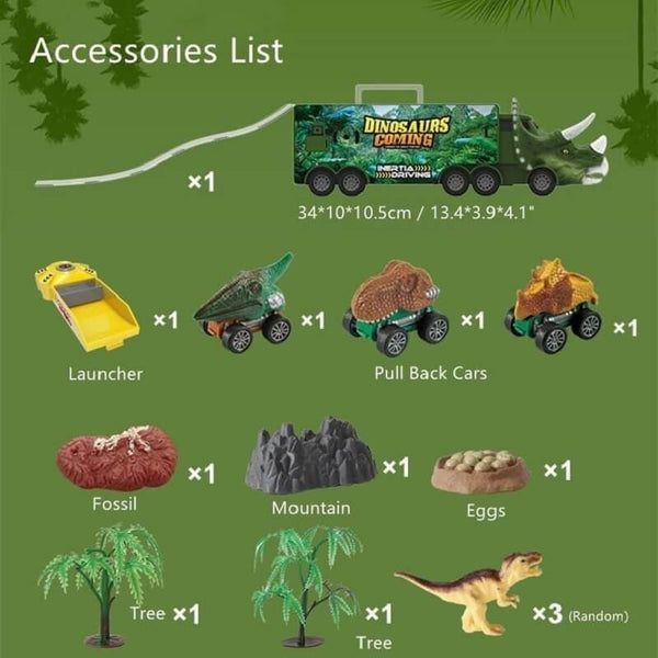 Dinosaur Transport Toy Car With Its Own Music and Lights