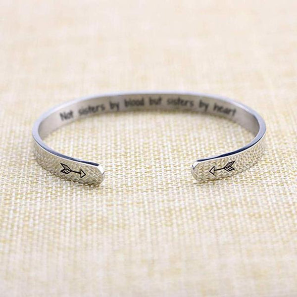 “Not Sisters By Blood But Sisters By Heart” Bracelet