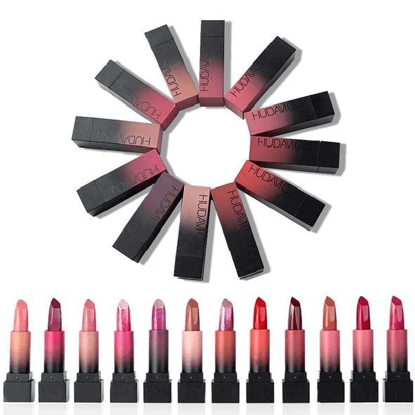 Huda Power Bullet Matte Lipstick Set (12 Colors)