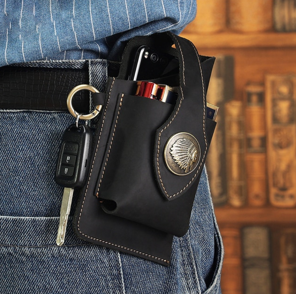 Multifunctional Leather Mobile Phone Bag