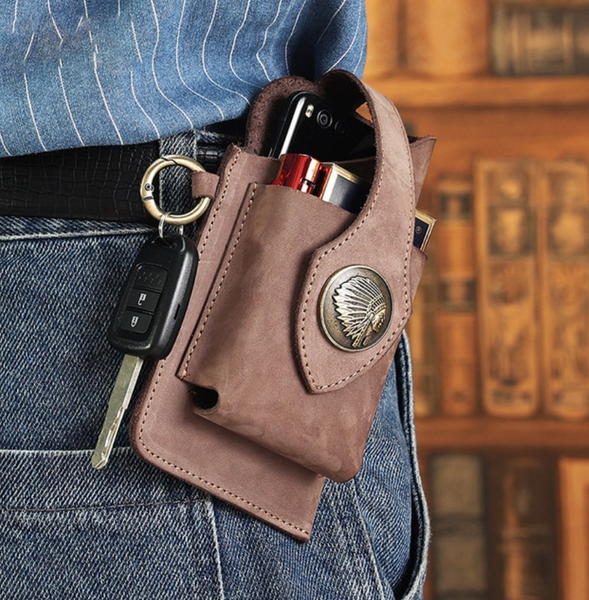 Multifunctional Leather Mobile Phone Bag