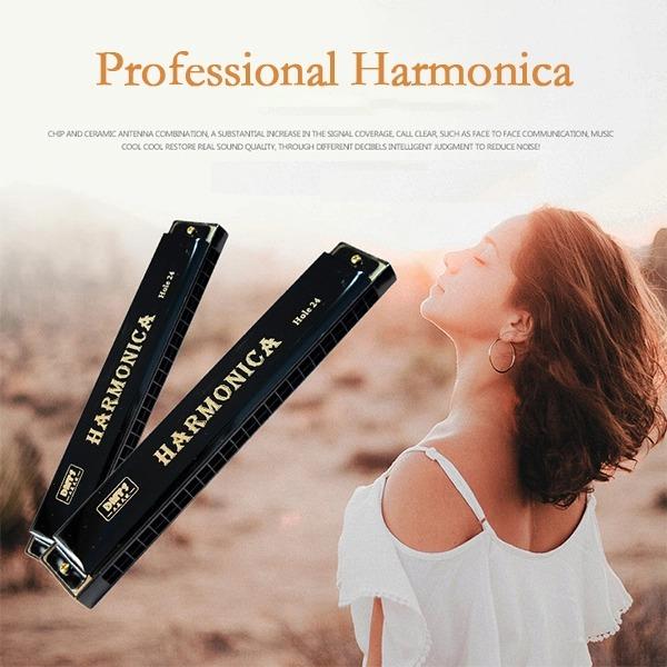 Professional Harmonica in C Key with Case