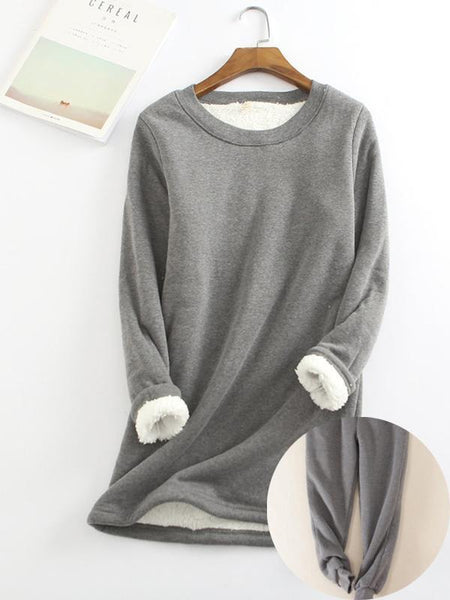 New Casual Cotton Round Neck Solid Sweatshirt & Pants Set (SAVE EXTRA $3 & FREE SHIPPING)