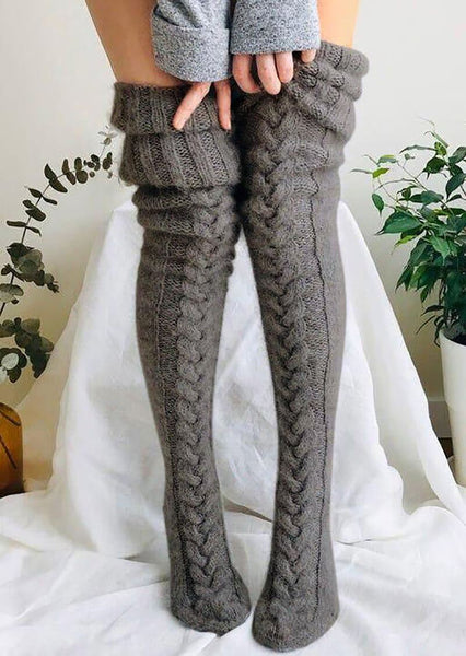 Elegant Hand-knitted Warm Socks