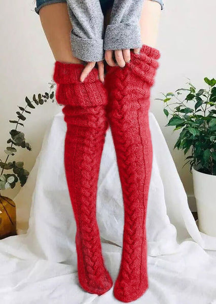 Elegant Hand-knitted Warm Socks