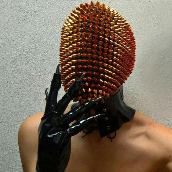 Studded Spikes Full Face Jewel Margiela Mask (Halloween, EDM, Cosplay, Rave, Party, Movie)