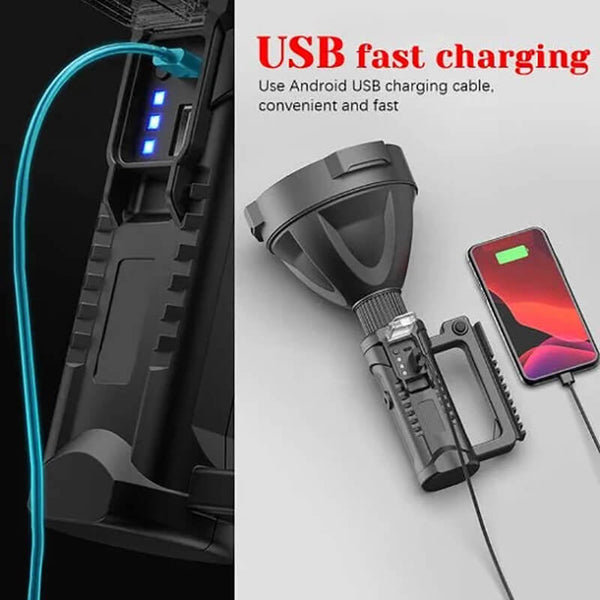 Super Bright LED Rechargeable Spotlight Flashlight (FREE SHIPPING)