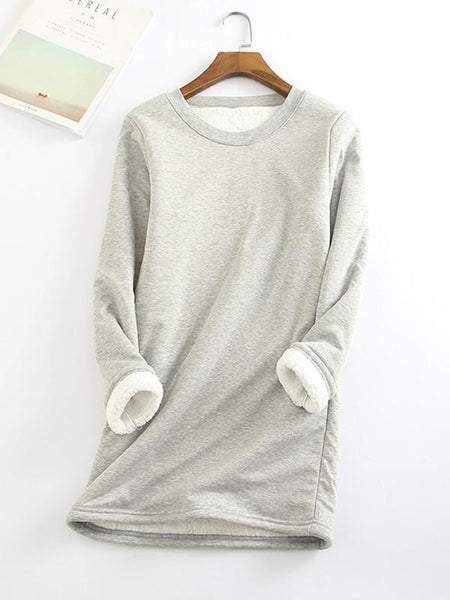 New Casual Cotton Round Neck Solid Sweatshirt (S-5XL)