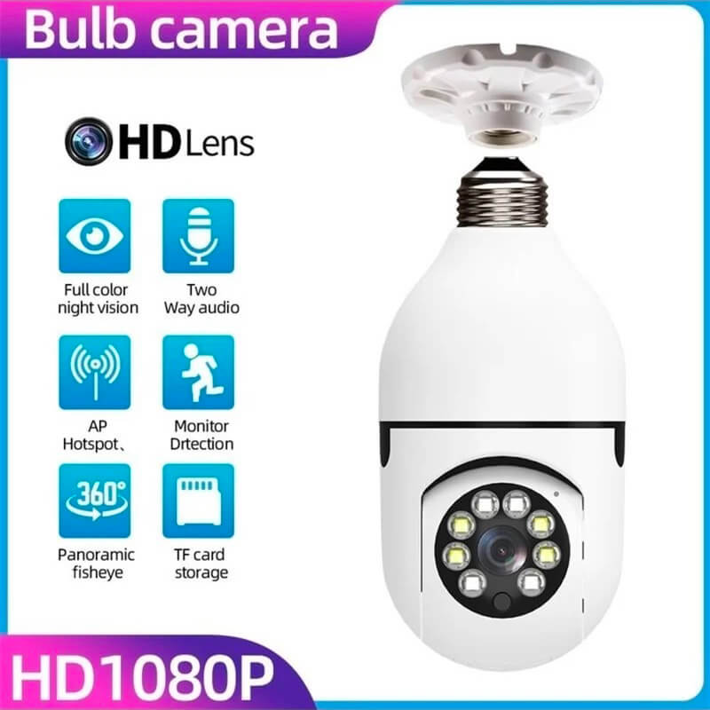 Wireless Wifi Light Bulb Camera Security Camera