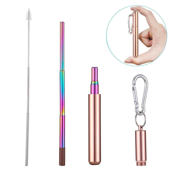 (50% OFF! Today) Reusable Telescopic Eco-friendly Straw - BUY 2 FREE SHIPPING