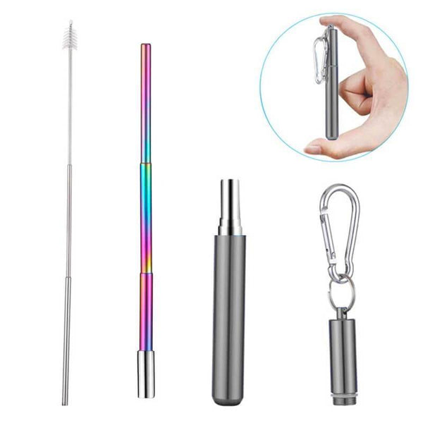 (50% OFF! Today) Reusable Telescopic Eco-friendly Straw - BUY 2 FREE SHIPPING