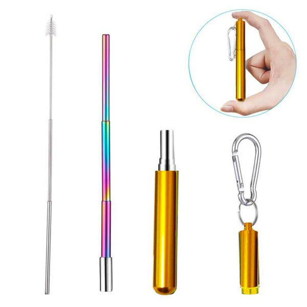 (50% OFF! Today) Reusable Telescopic Eco-friendly Straw - BUY 2 FREE SHIPPING