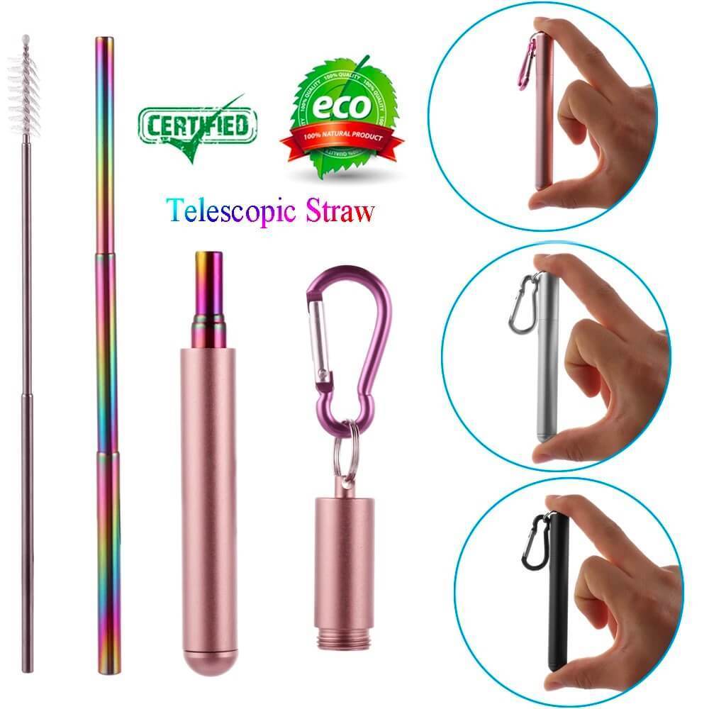 (50% OFF! Today) Reusable Telescopic Eco-friendly Straw - BUY 2 FREE SHIPPING