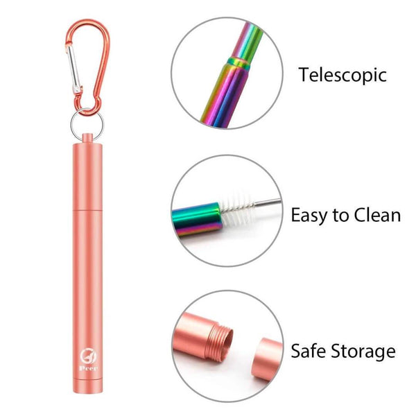 (50% OFF! Today) Reusable Telescopic Eco-friendly Straw - BUY 2 FREE SHIPPING